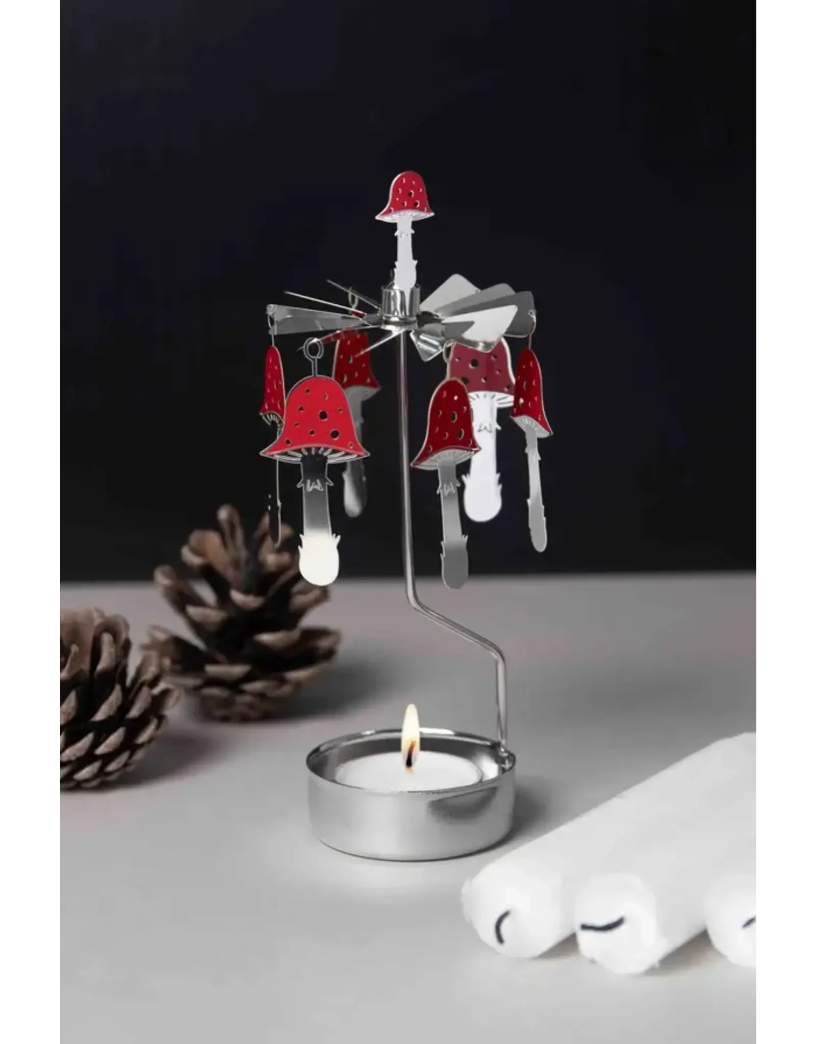 Angel Chime Mushroom Candle Holder