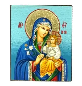 Virgin Mary Eternal Bloom SIlkscreen Icon Magnet