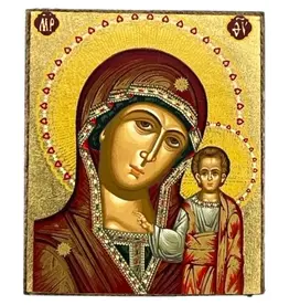 VIrgin Mary of Kazan Small Silkscreen Icon