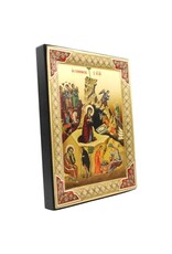 The Nativity SIlkscreen Orthodox Icon 5" x 4"