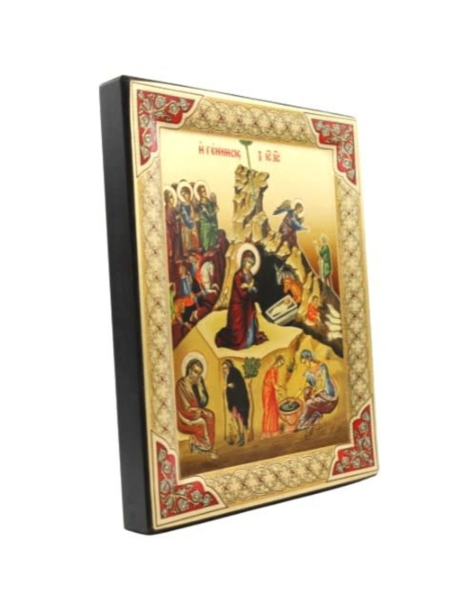 The Nativity SIlkscreen Orthodox Icon 5" x 4"