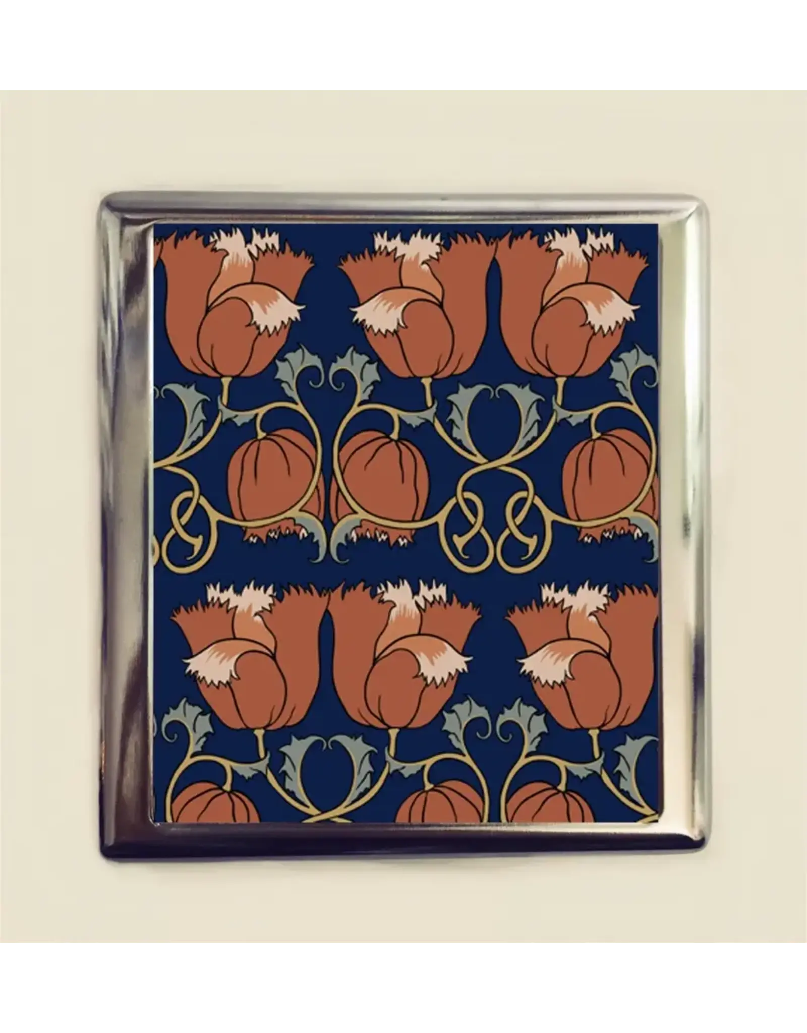 Art Nouveau Poppies Card Holder/ Cigarette Case