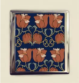 Art Nouveau Poppies Card Holder/ Cigarette Case
