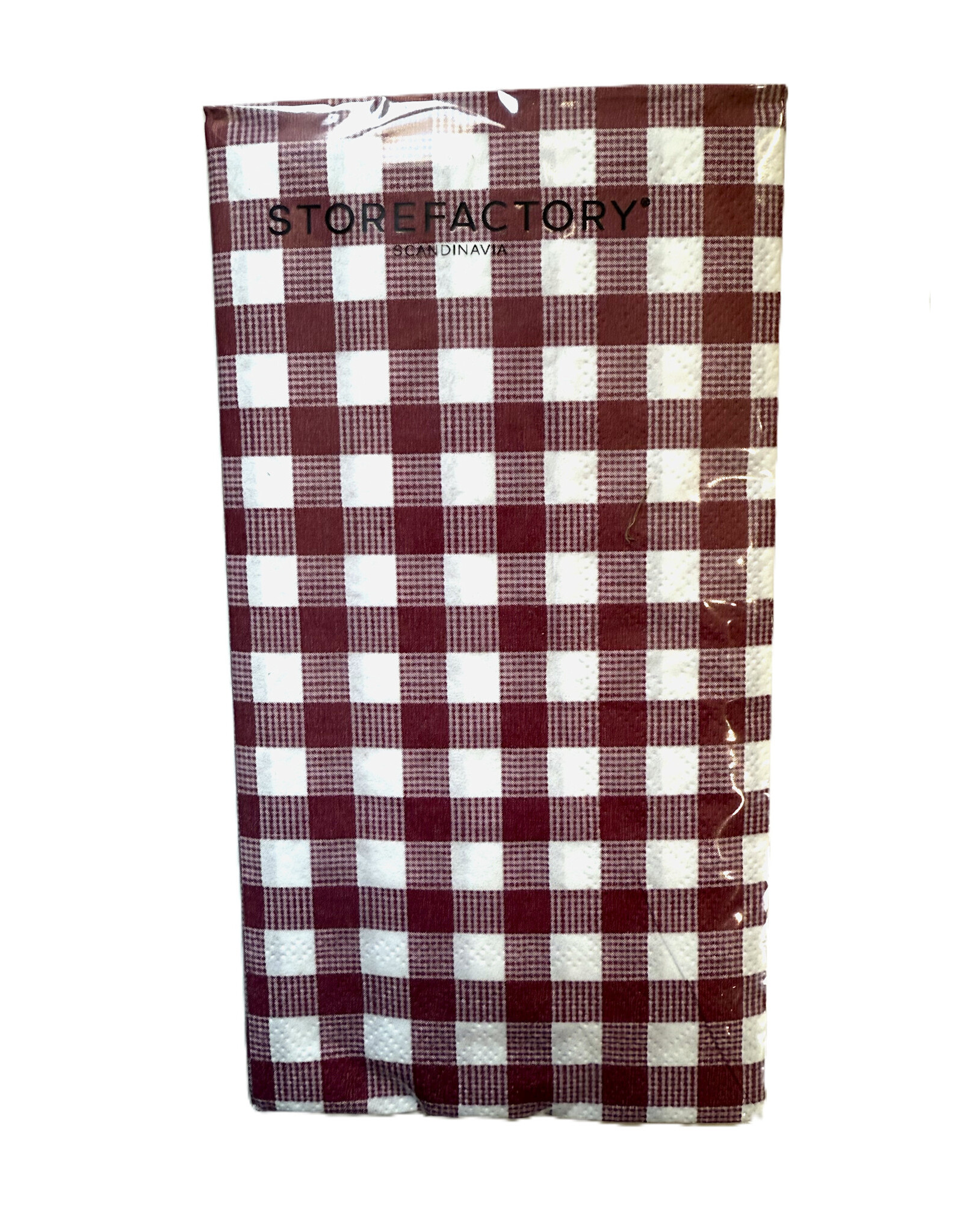 Red Gingham Paper Dinner Napkins