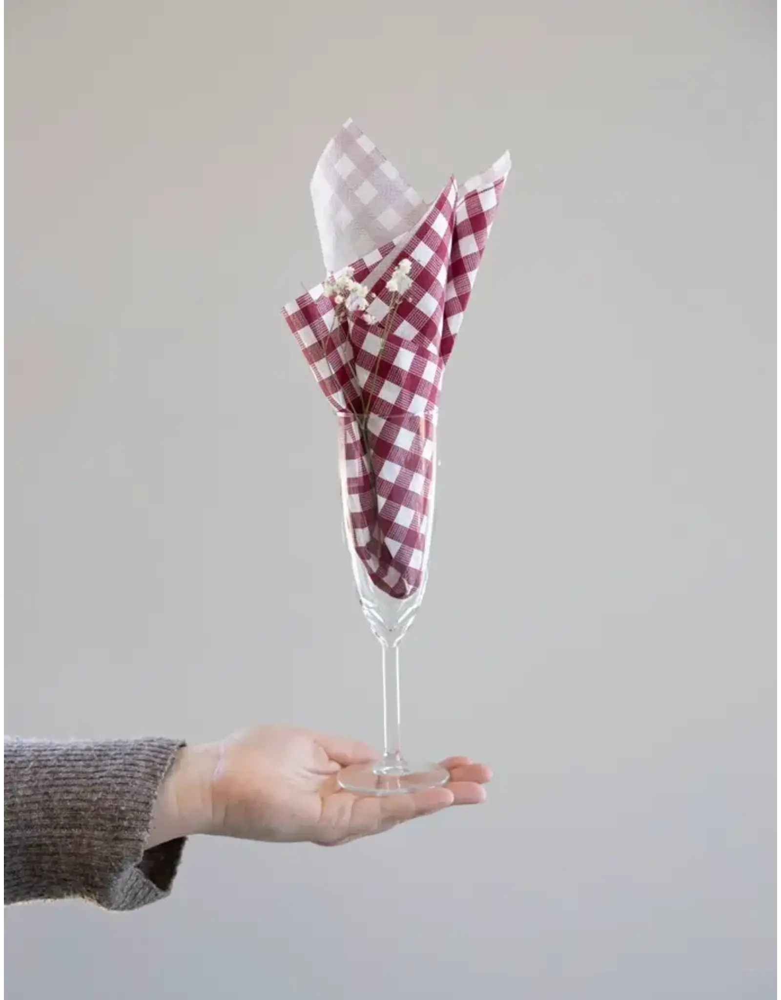 Red Gingham Paper Dinner Napkins