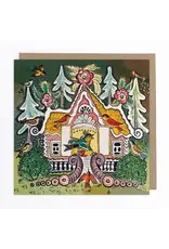 Bird in Pretty House Greeting Card