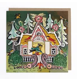Bird in Pretty House Greeting Card