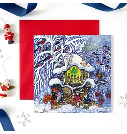 Snowy Animals Christmas Party Card