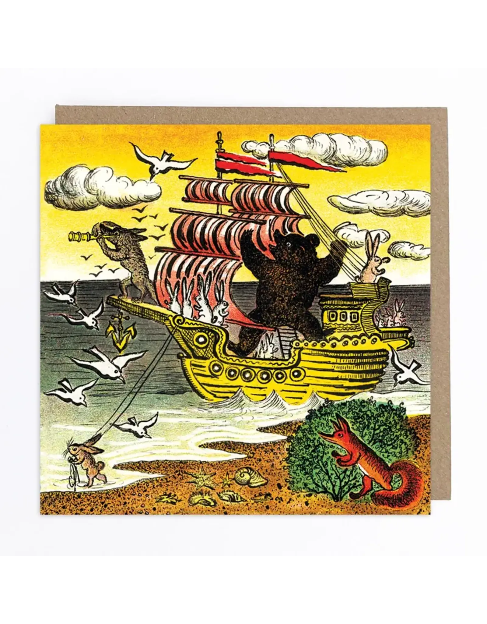 Animals Sea Voyage Greeting Card