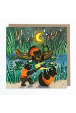 Little Bears Catching  the Moon Greeting Card