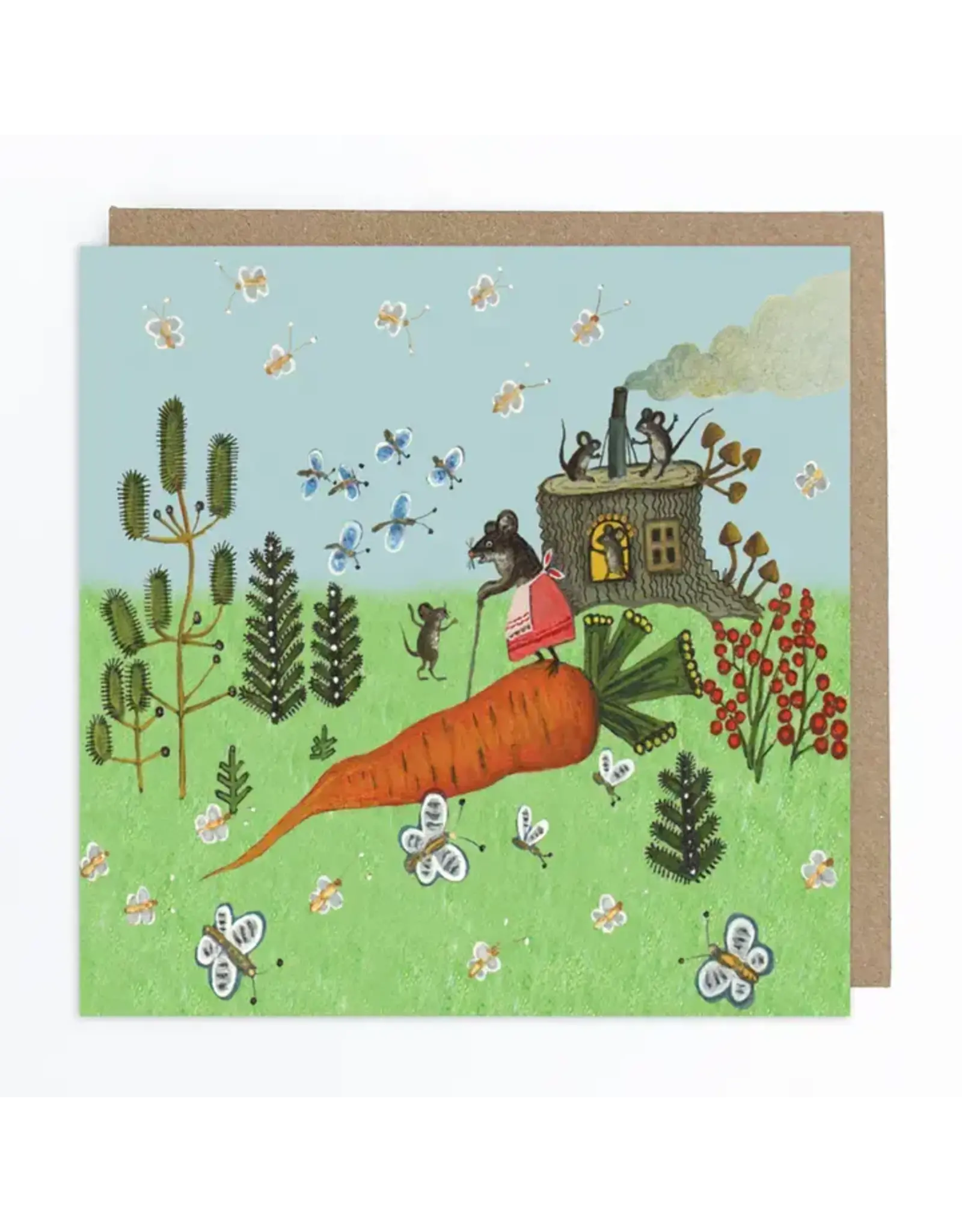 Mouse and Carrot Greeting Card