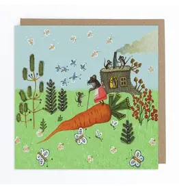 Mouse and Carrot Greeting Card