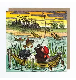 Fishing Lady Greeting Card