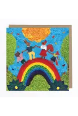 Animals on Rainbow Greeting Card