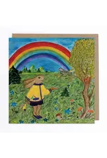 Bunny and Rainbow Greeting Card