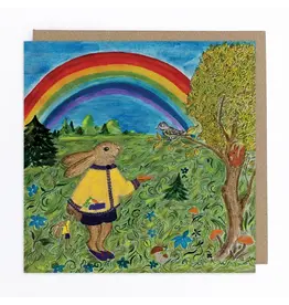 Bunny and Rainbow Greeting Card