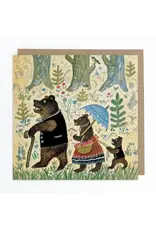 Brown Bear Family Greeting Card