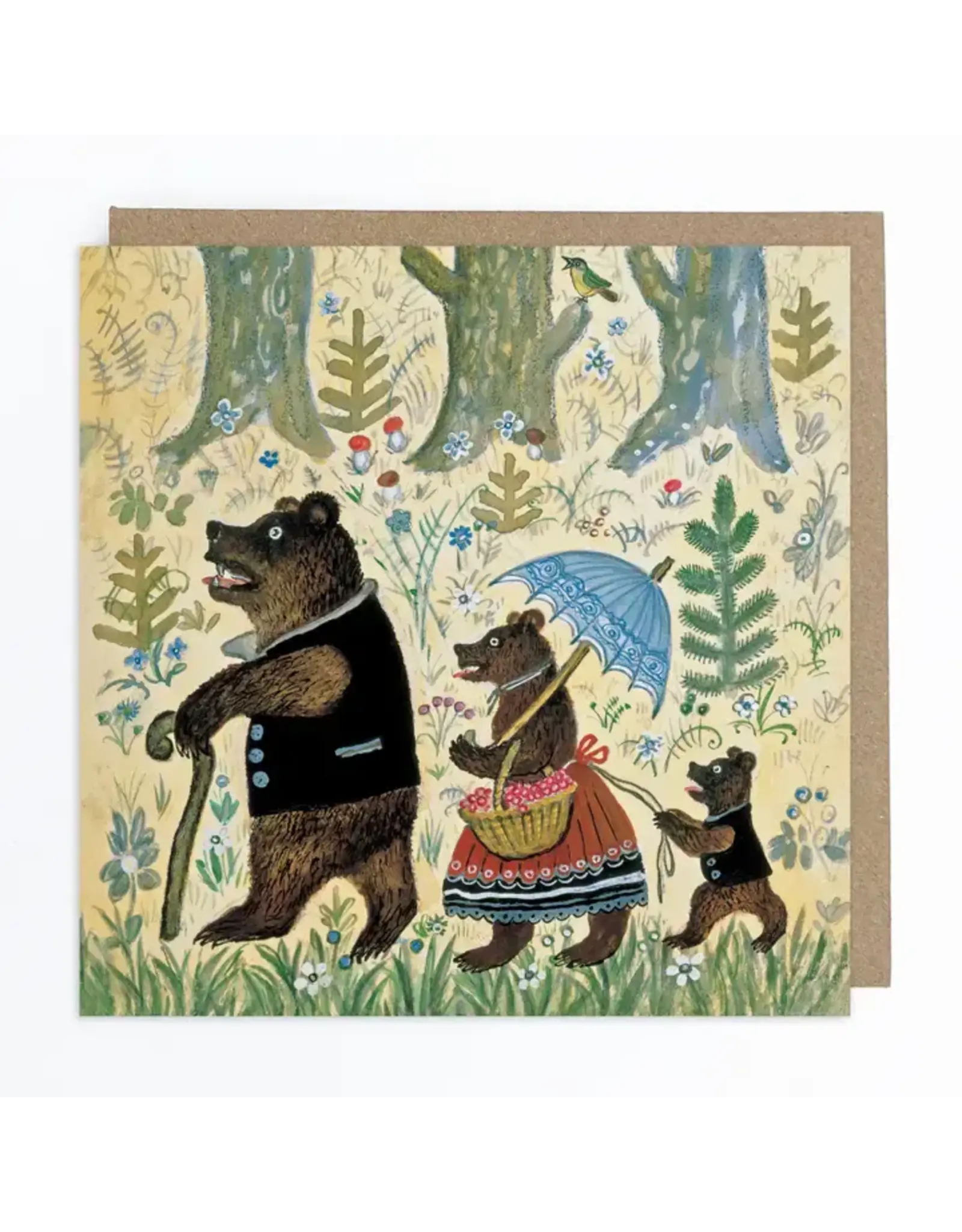 Brown Bear Family Greeting Card