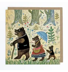 Brown Bear Family Greeting Card
