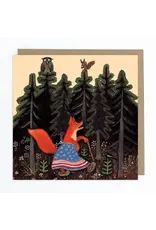 Red Fox in Forest Greeting Card