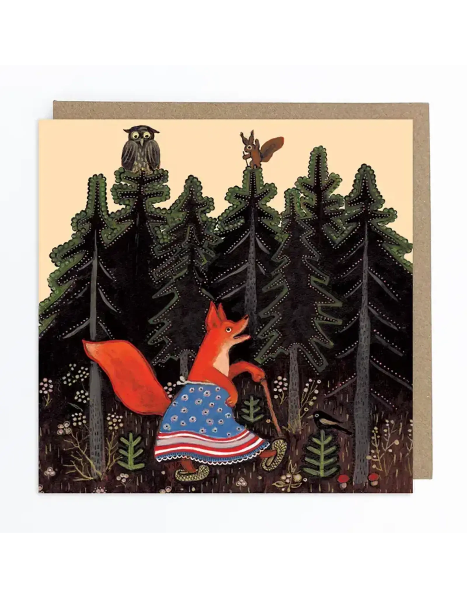 Red Fox in Forest Greeting Card