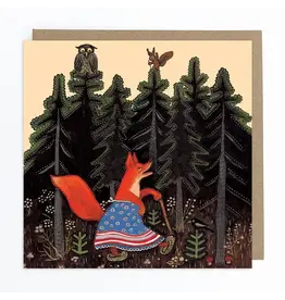Red Fox in Forest Greeting Card