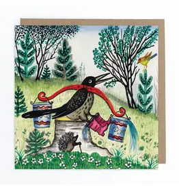 LIttle Thrush Water Carrier Greeting Card