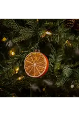 Orange Slice Glass Ornament