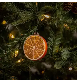 Orange Slice Glass Ornament