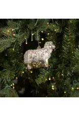 Beaded Sheep Glass Ornament
