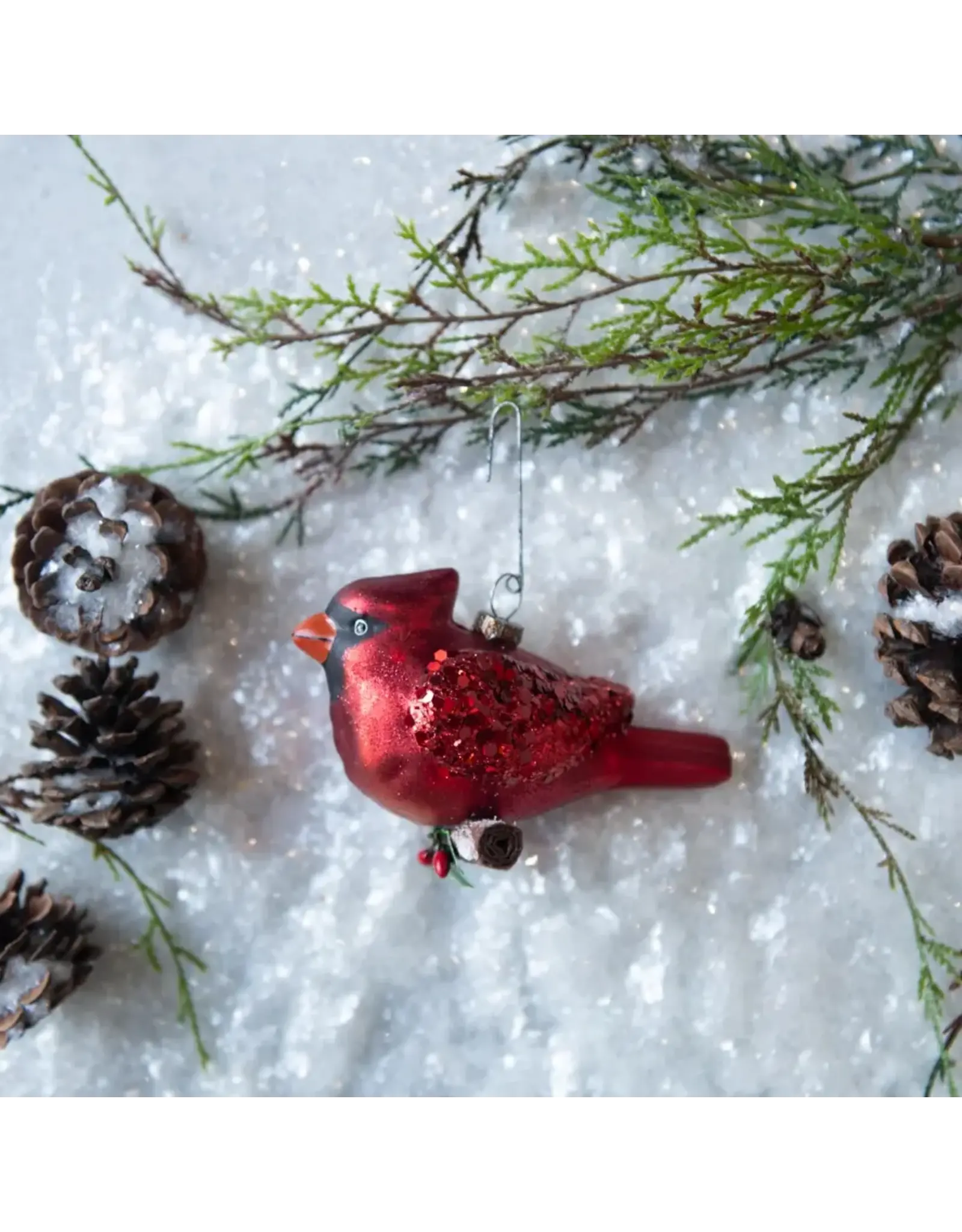 Sparkling Cardinal Ornament