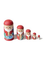 Santa with Tree Nesting Set 5 Pc