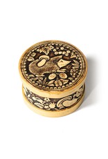 Birch Box with Hedgehog and Mushrooms