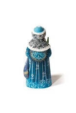 Hand Carved Grandfather Frost with Blue Coat