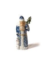 Hand Carved Grandfather Frost with Tree and Snowman