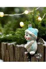 Hand Painted Snowman Glass Ornament