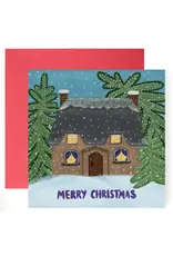 Thatched Cottage Merry Christmas Card