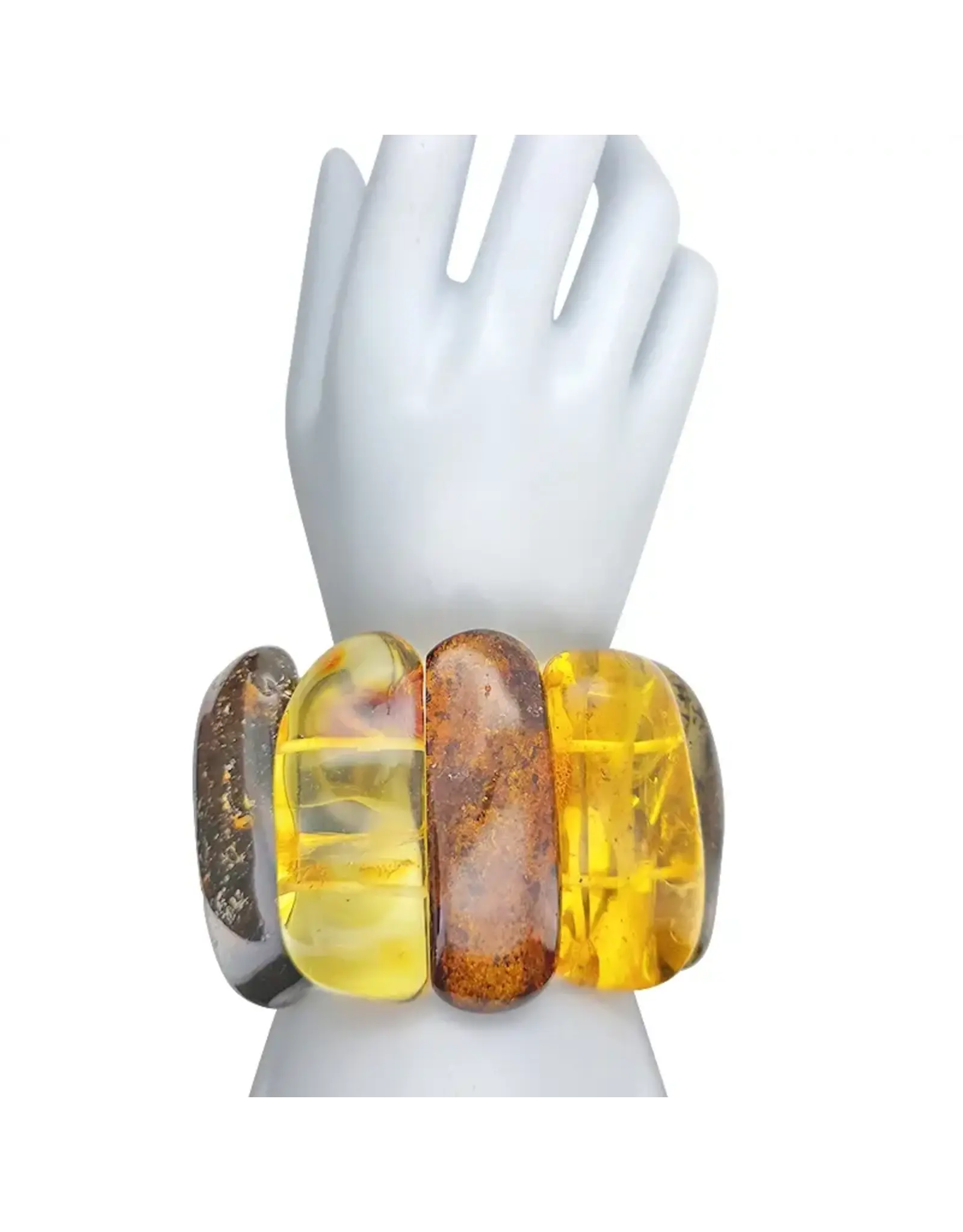 Natural Amber Stretch Bracelet