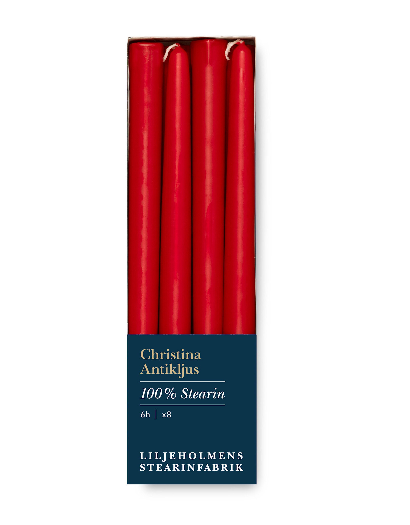 Liljeholmens Red Long Taper Candles