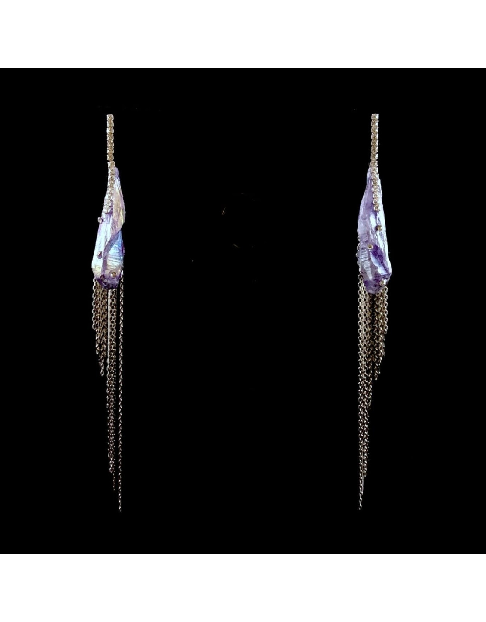 Crystal Dangle Chain Earrings