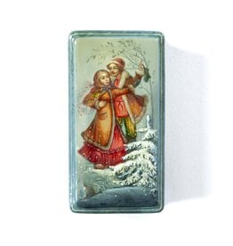 Hand Made Fedoskino Flirtation  Lacquer Box