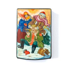 Vintage Mstera Playful Women Lacquer Box