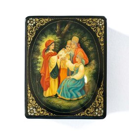 Hand Made Fedoskino Fortune Teller Lacquer Box