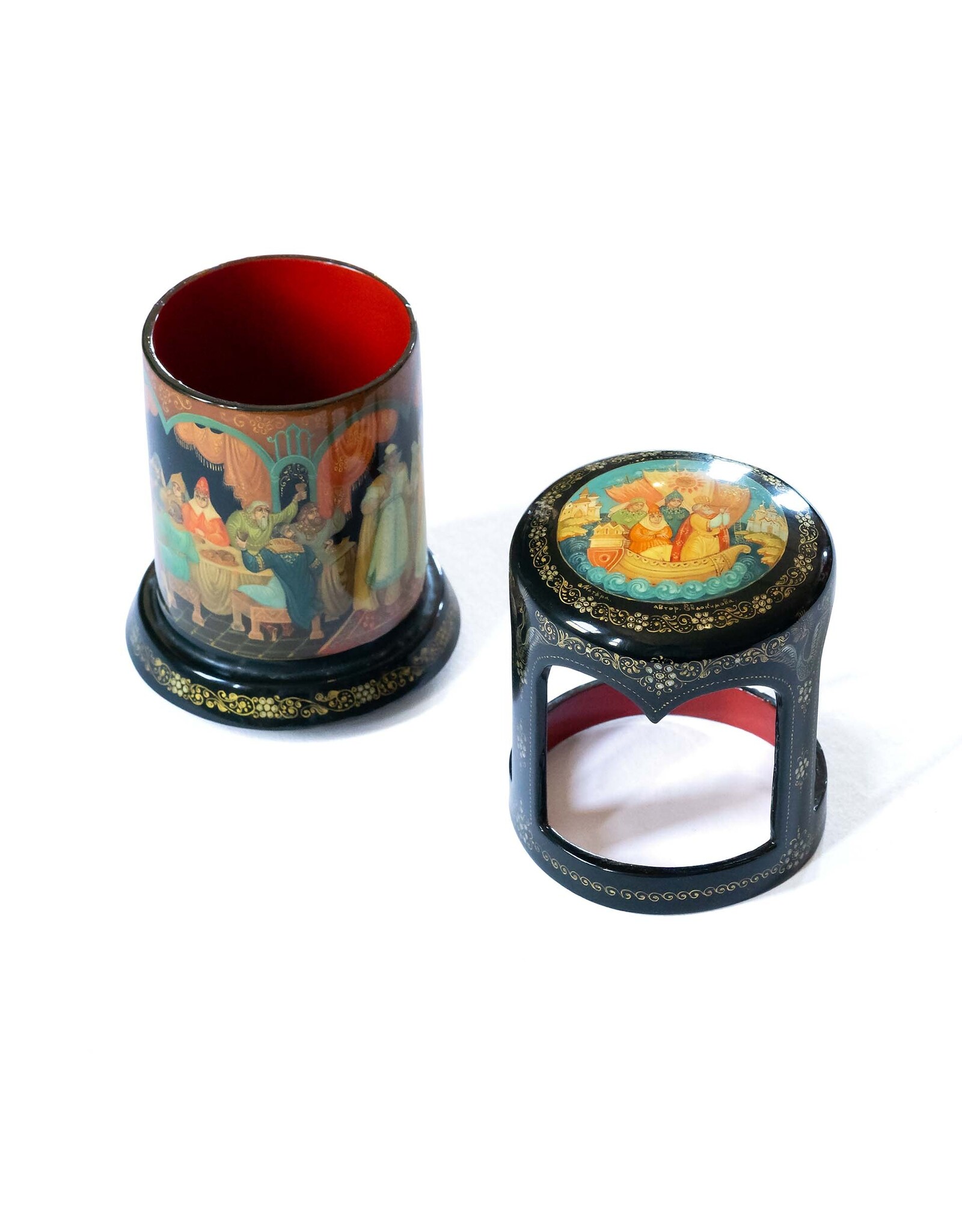 Hand Made Mstyora Tsar Saltan Lacquer Box