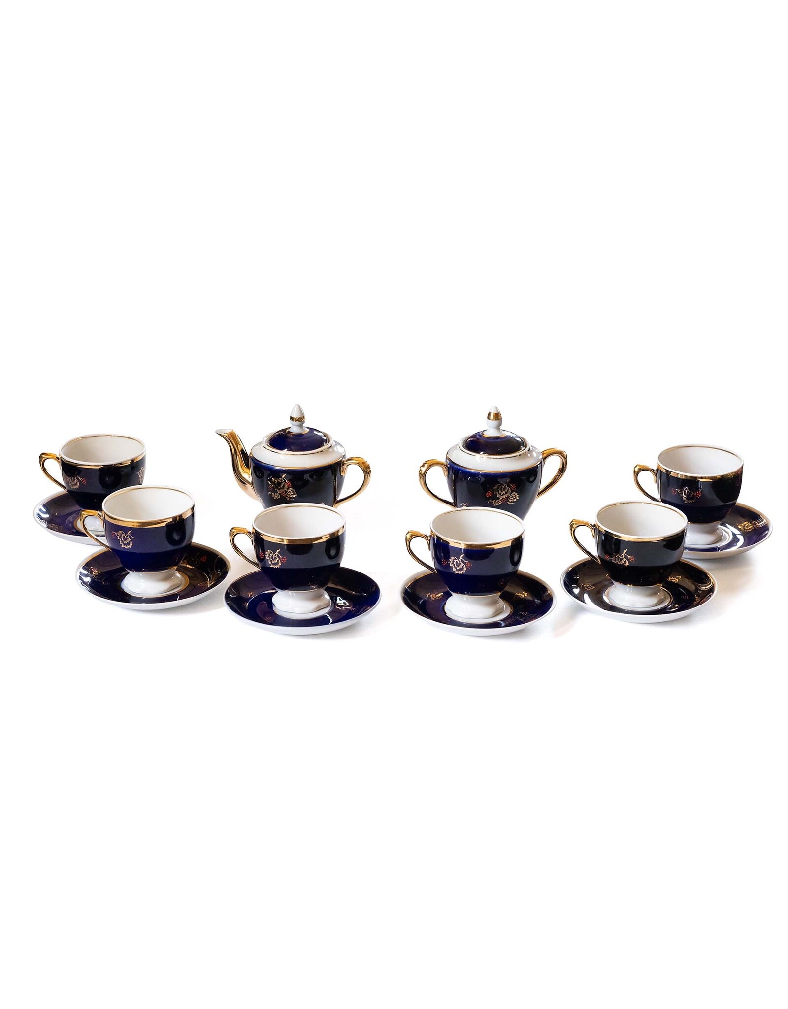 Vintage Dovbysh Porcelain Tea Service set for 6 Persons