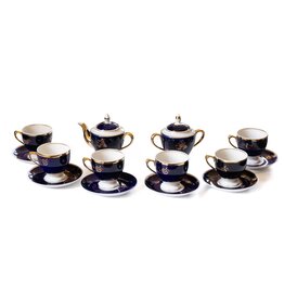 Vintage Dovbysh Porcelain Tea Service set for 6 Persons