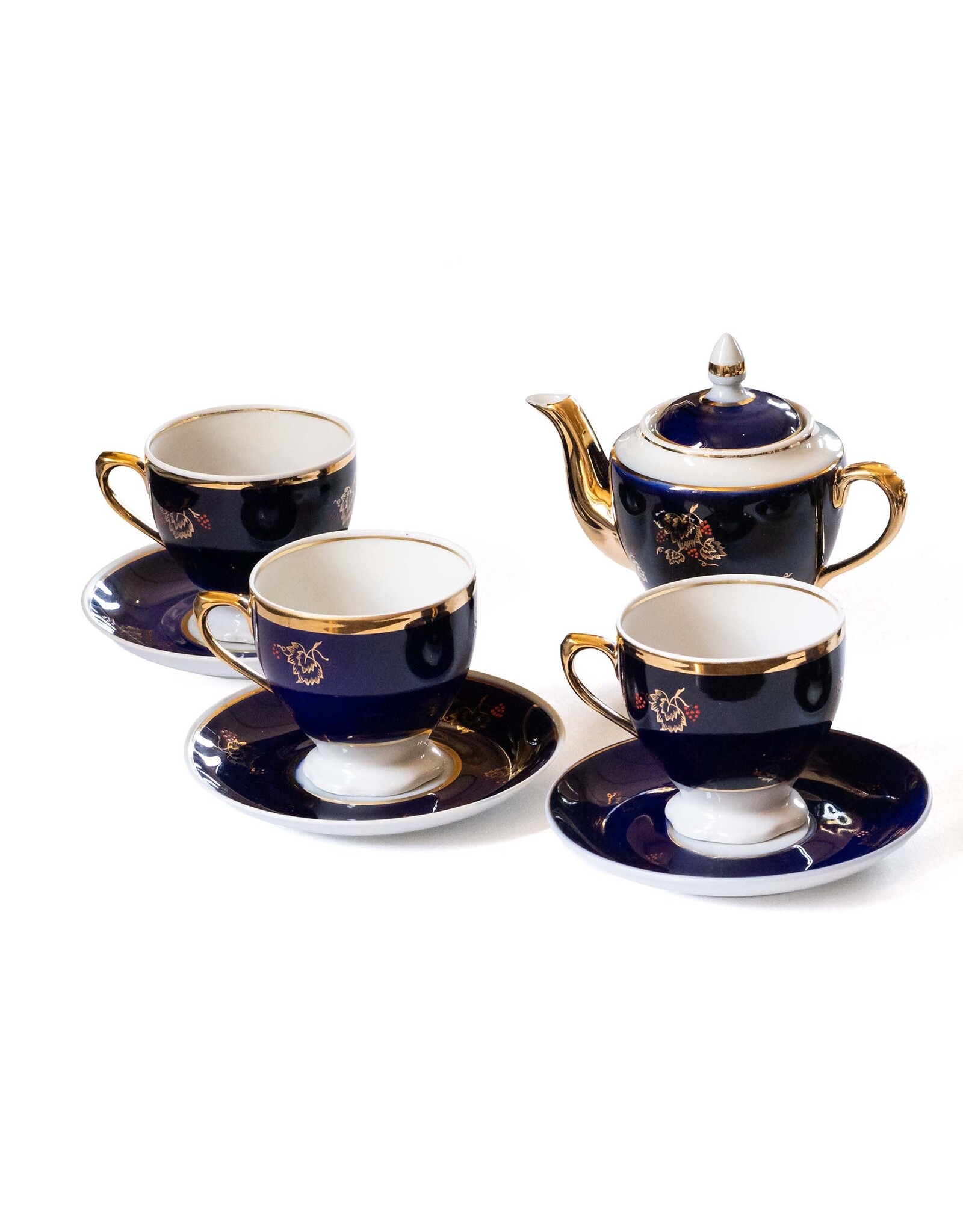 Vintage Dovbysh Porcelain Tea Service set for 6 Persons