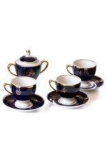 Vintage Dovbysh Porcelain Tea Service set for 6 Persons