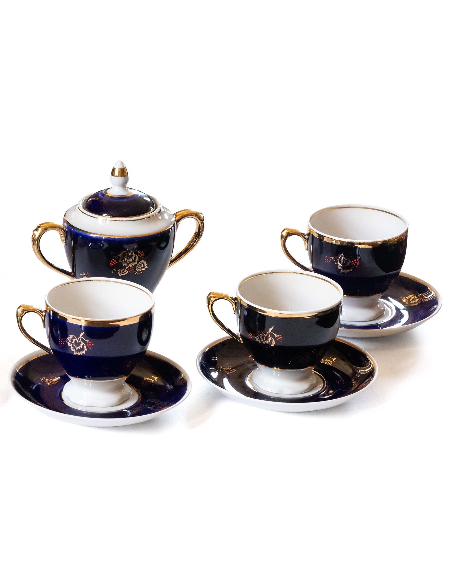 Vintage Dovbysh Porcelain Tea Service set for 6 Persons