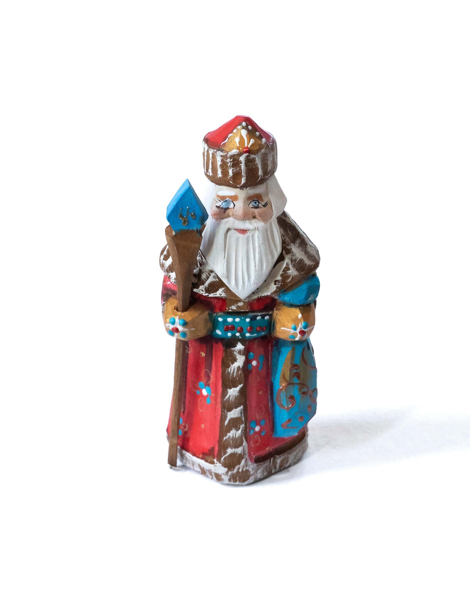 Hand Carved Small Russian Santa